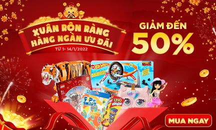 Bé đón Tết rộn ràng cùng hàng ngàn đồ chơi hot ưu đãi đến 50%