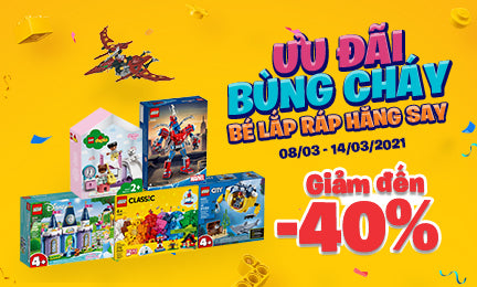 Đồ chơi LEGO ưu đãi đến 40% cho bé lắp ráp hăng say