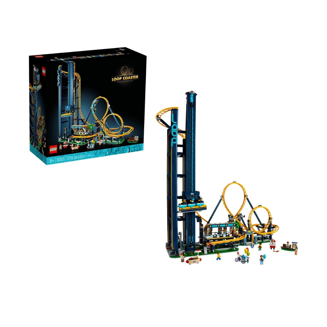 LEGO ADULTS 10303 2-Loop Roller Coaster Assembly Toy