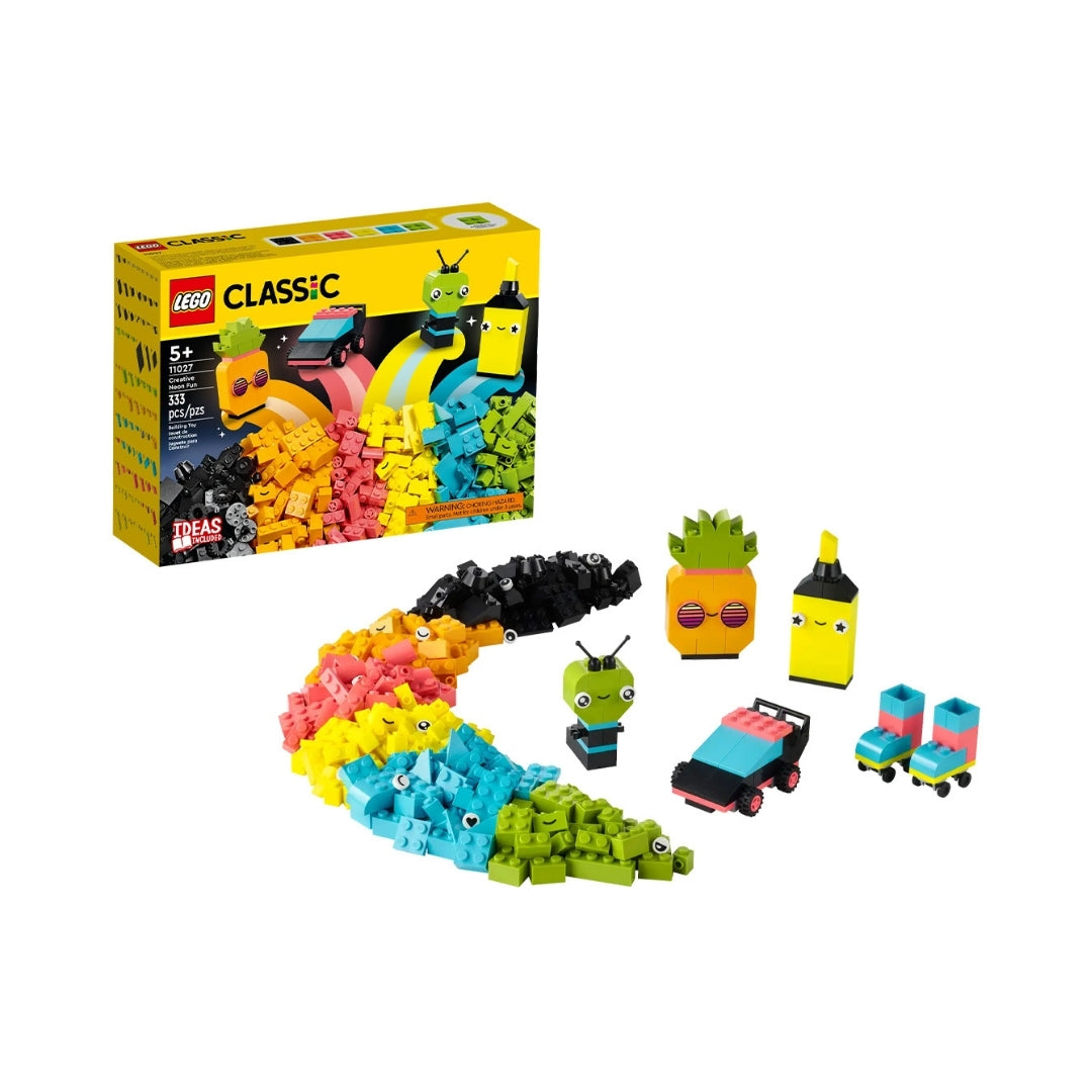 LEGO CLASSIC 11027 Fun Neon Creative Brick Set Assembly Toy