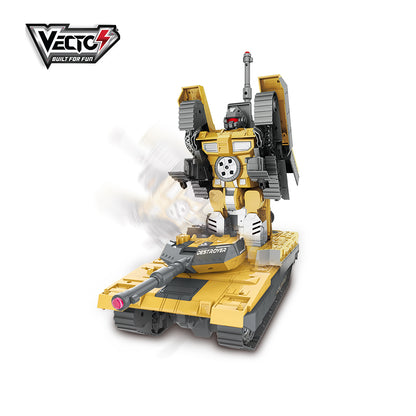 Remote control tank transforming robot toy (beige) VECTO VT28165