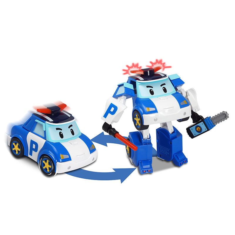 Poli police car transforming robot with speed &amp; light ROBOCAR POLI 83094