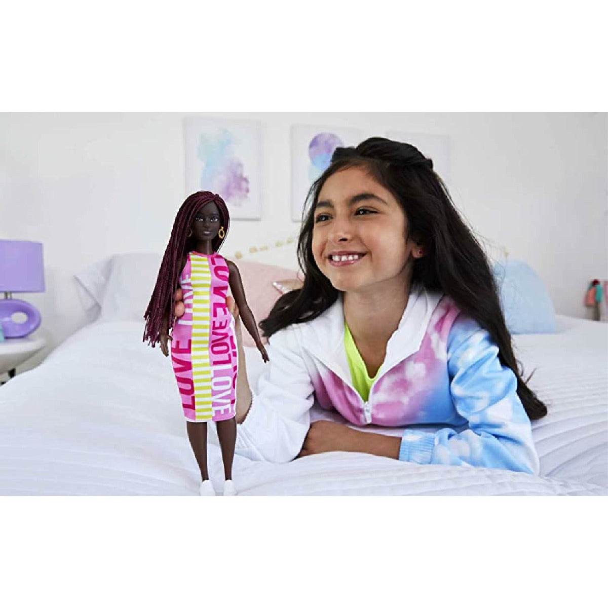 Búp bê thời trang Barbie - Curvy, Love Dress, Crimson Braids BARBIE FBR37