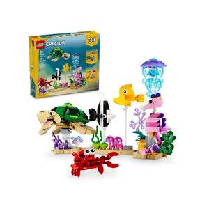 Assembling toy LEGO CREATOR 31158 sea creature model