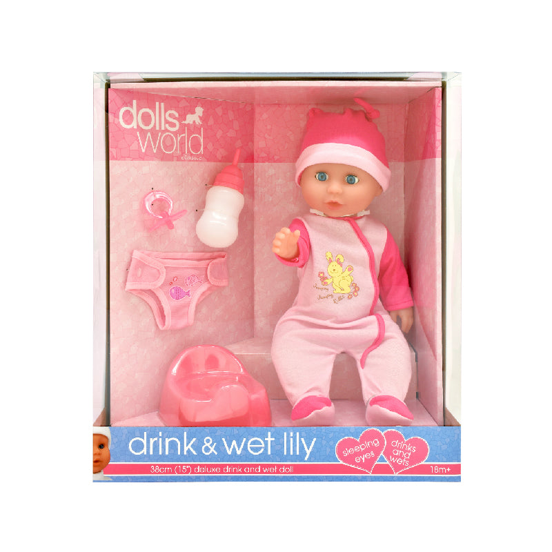 Baby Lily Drinks Water and Potty Training DOLLSWORLD DW60240