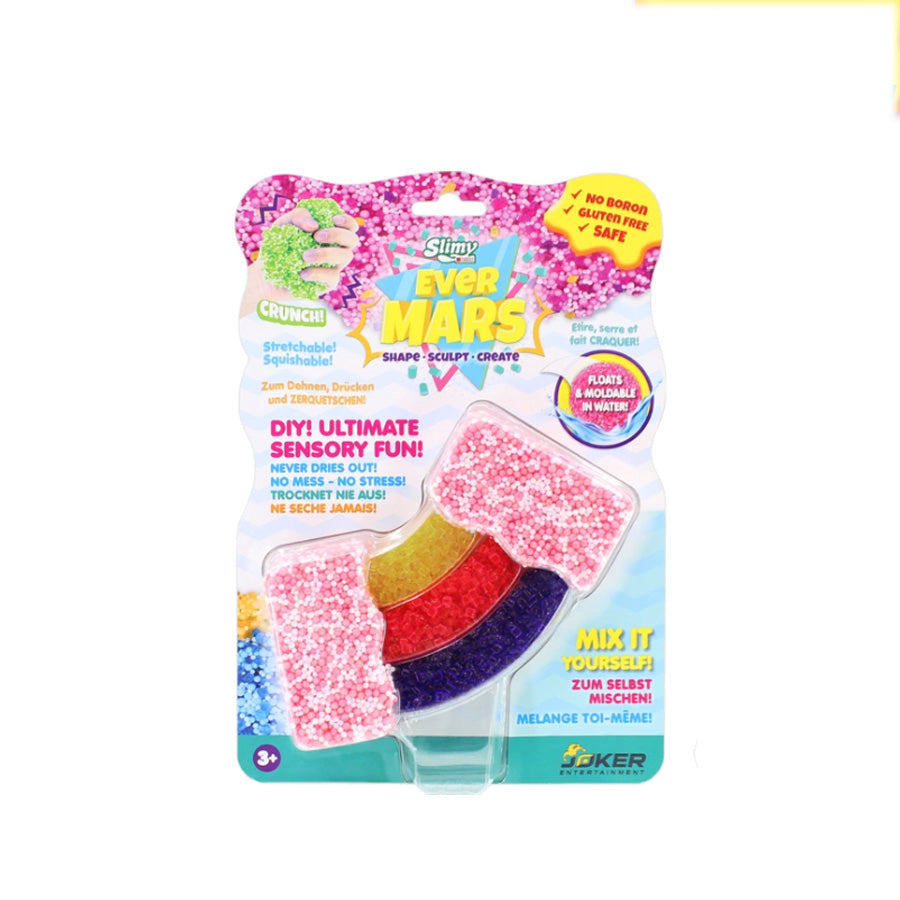 Foam slime mixed with colorful sparkling glass beads Set Red SLIMY 38052