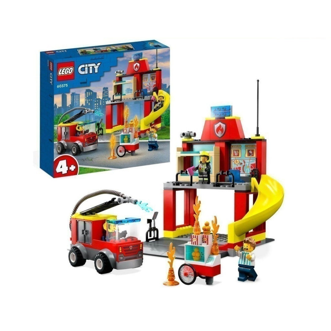 Đồ Chơi Lắp Ráp Trạm Và Xe Cứu Hỏa LEGO CITY 60375