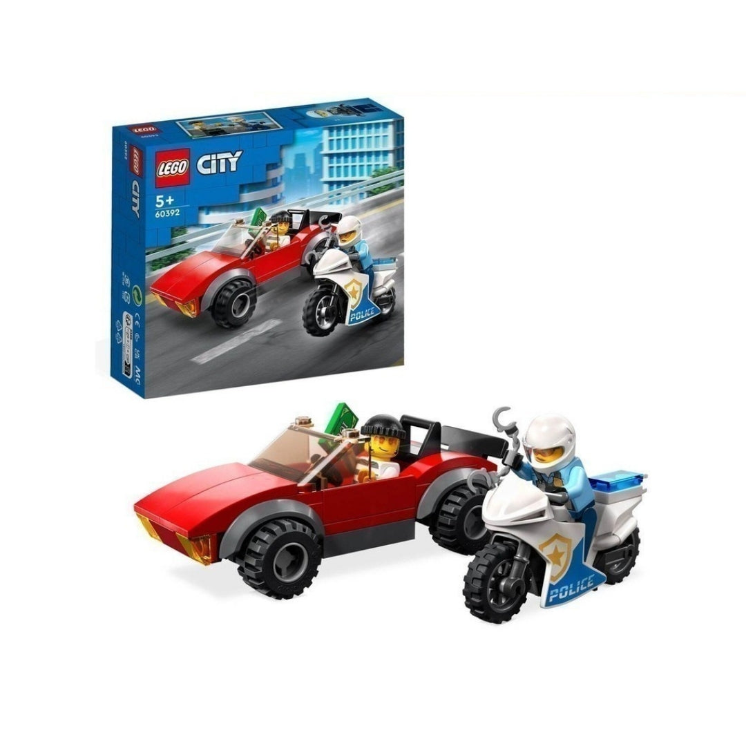 Đồ Chơi Lắp Ráp Mô Tô Cảnh Sát Truy Đuổi Tội Phạm LEGO CITY 60392