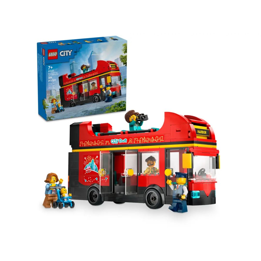 LEGO CITY 60407 Red Double Decker Bus Assembly Toy (384 parts)