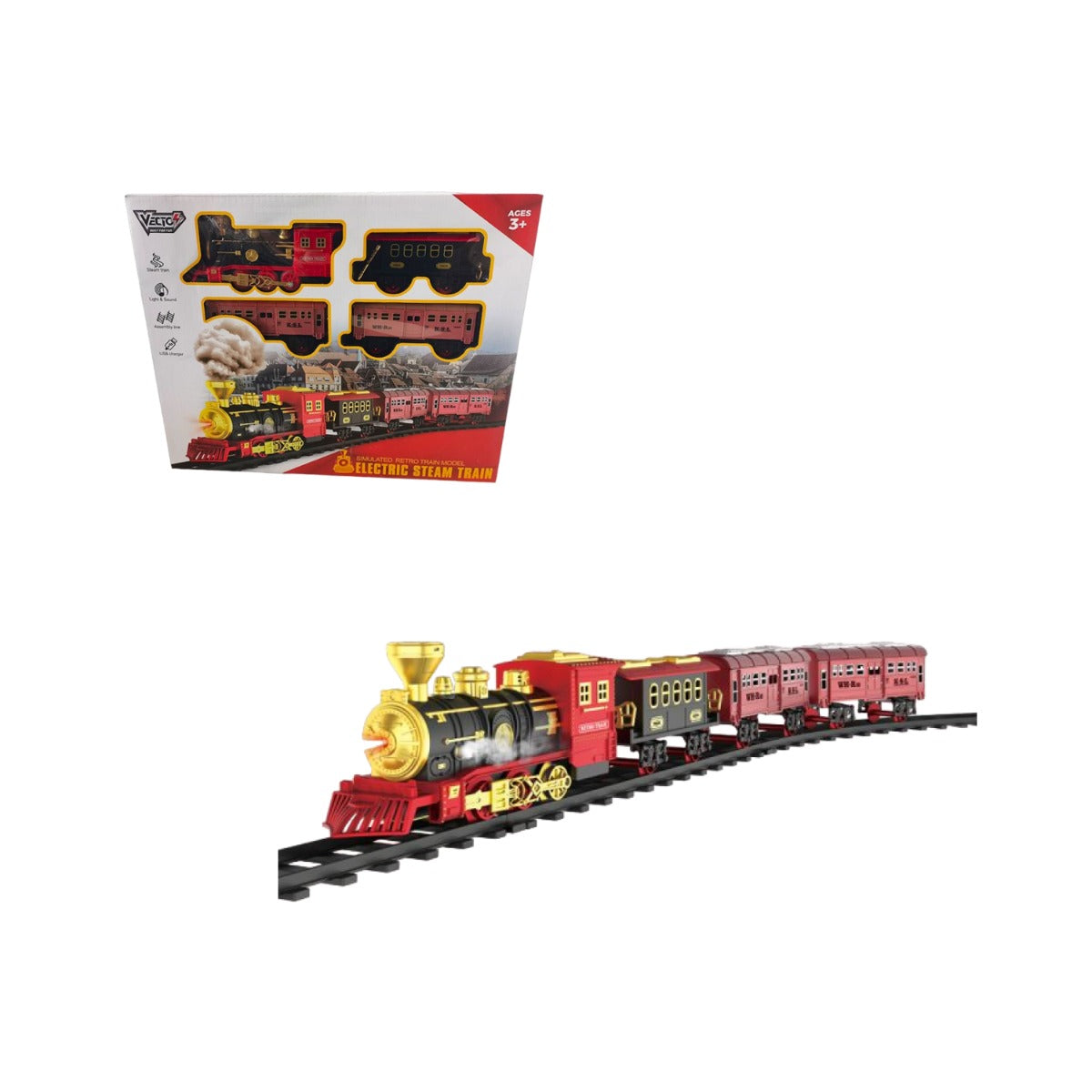 VECTO VT6994A steam train and track assembly toy