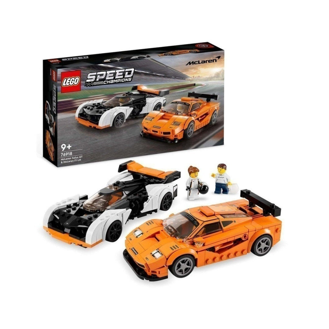 Đồ Chơi Lắp Ráp Siêu Xe Mclaren Solus Gt & Mclaren F1 Lm LEGO SPEED CHAMPIONS 76918