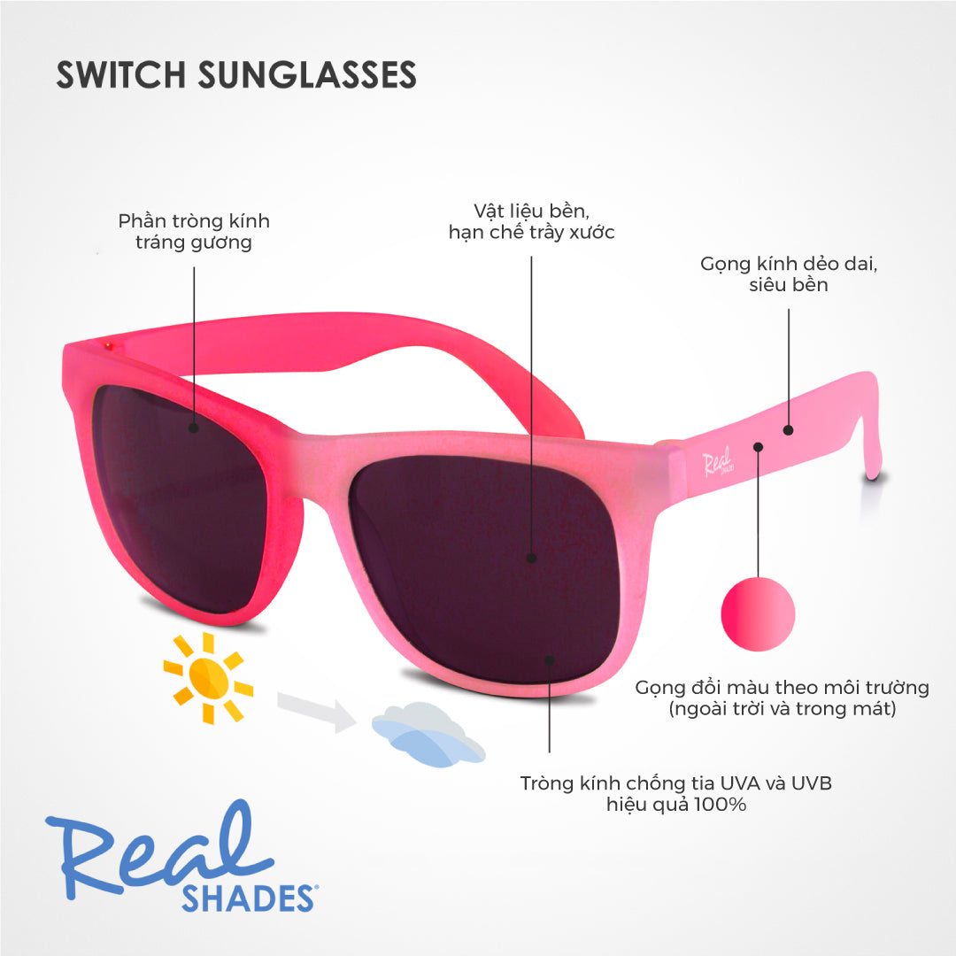 Light Pink color changing sunglasses REALSHADES 7SWILPPK
