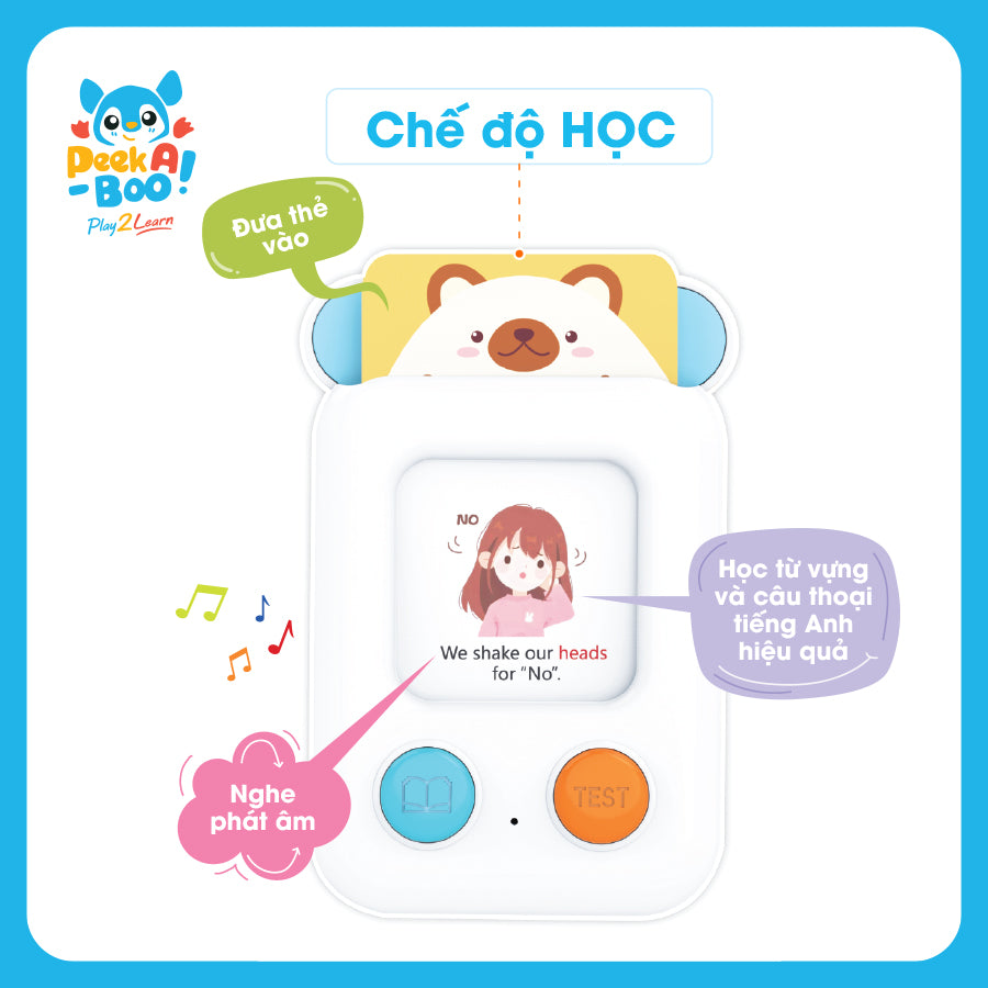 Máy đọc chữ thông minh cho bé PEEK A BOO PAB043