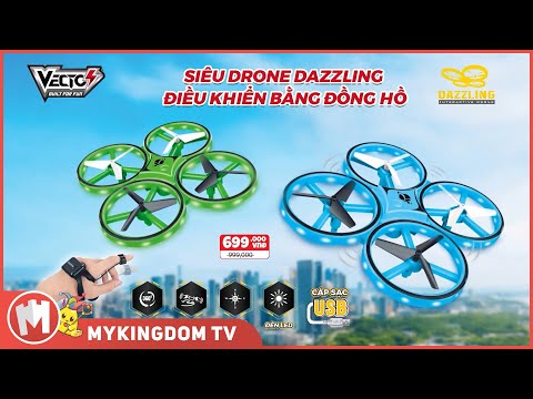 Đồ chơi Drone Dazzling điều khiển bằng đồng hồ (Xanh lá) VECTO VT010B