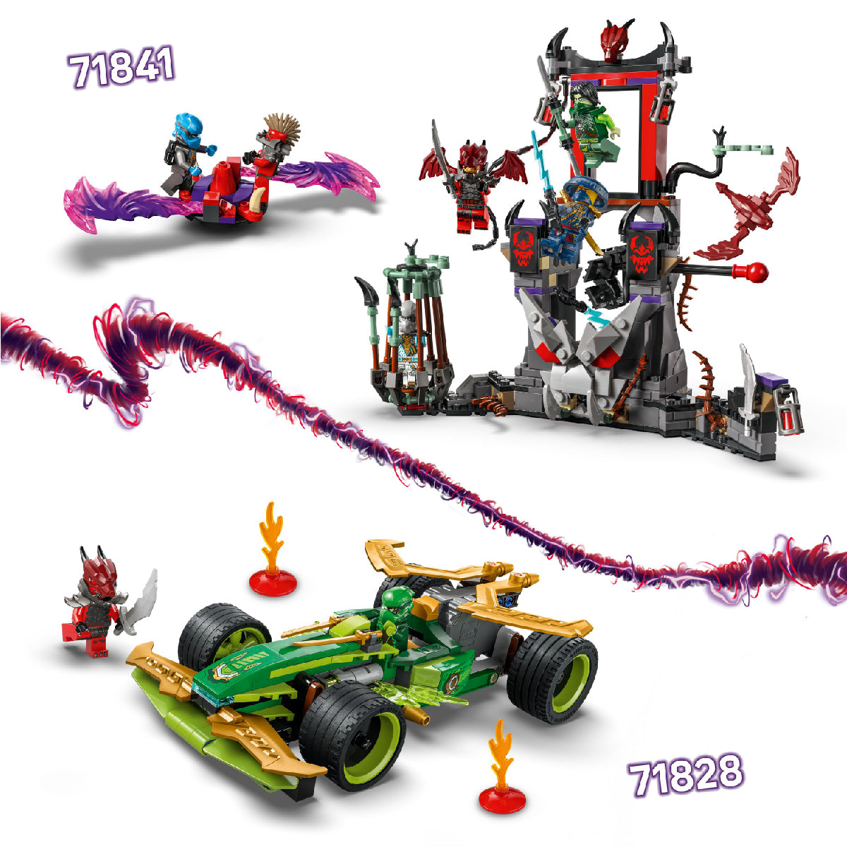 Đồ chơi lắp ráp con quay Arin và phe ác LEGO NINJAGO 71826