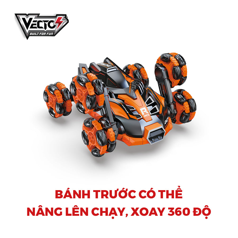 Đồ chơi siêu xe Nhện Tinh 6 bánh điều khiển từ xa (Cam) VECTO VT955