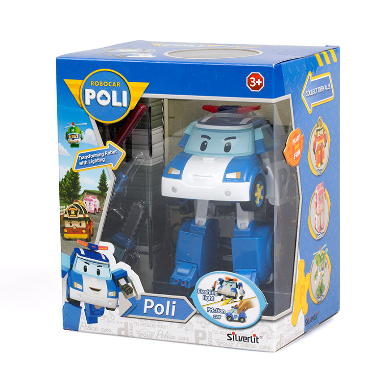 Poli police car transforming robot with speed &amp; light ROBOCAR POLI 83094