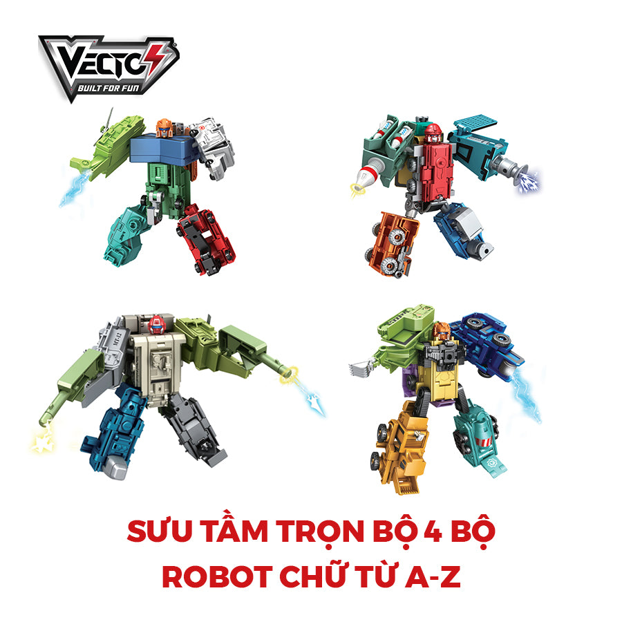 Robot assembly toy from T to Z VECTO VT8195-4