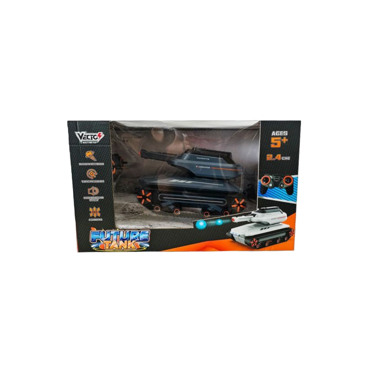 Remote-controlled futuristic tank toy (Black) VECTO VT6615A