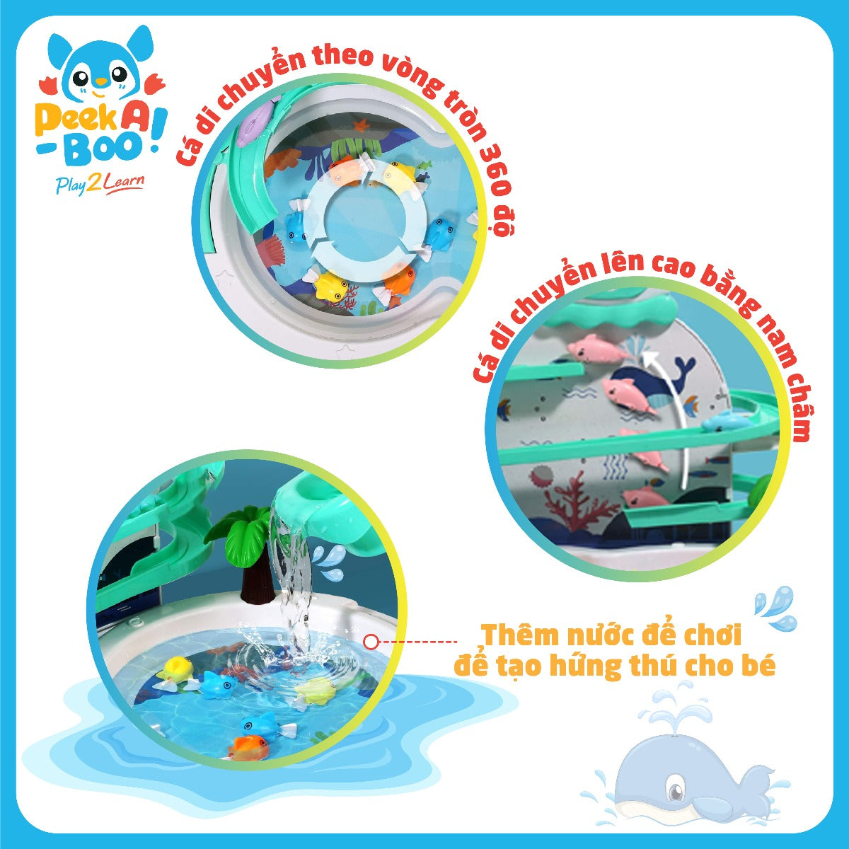 Fishing toy - Funny flying dolphin PEEK A BOO PAB027