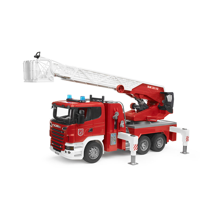 1:16 scale model toy SCANIA BRUDER rotating ladder fire truck BRU03590