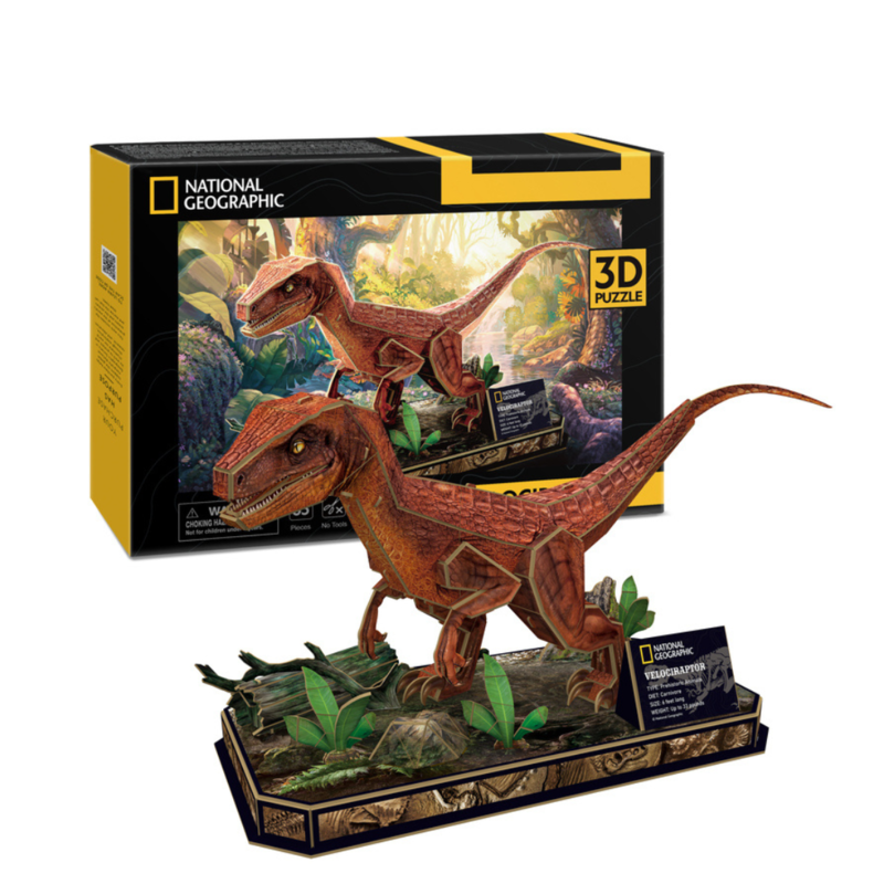 Nat Geo 3D puzzle children's toy: Velociraptor PUZZLES DS1053H