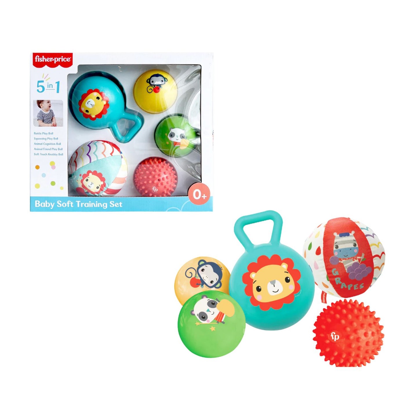 FISHER-PRICE F0906 5-piece soft ball toy set for children