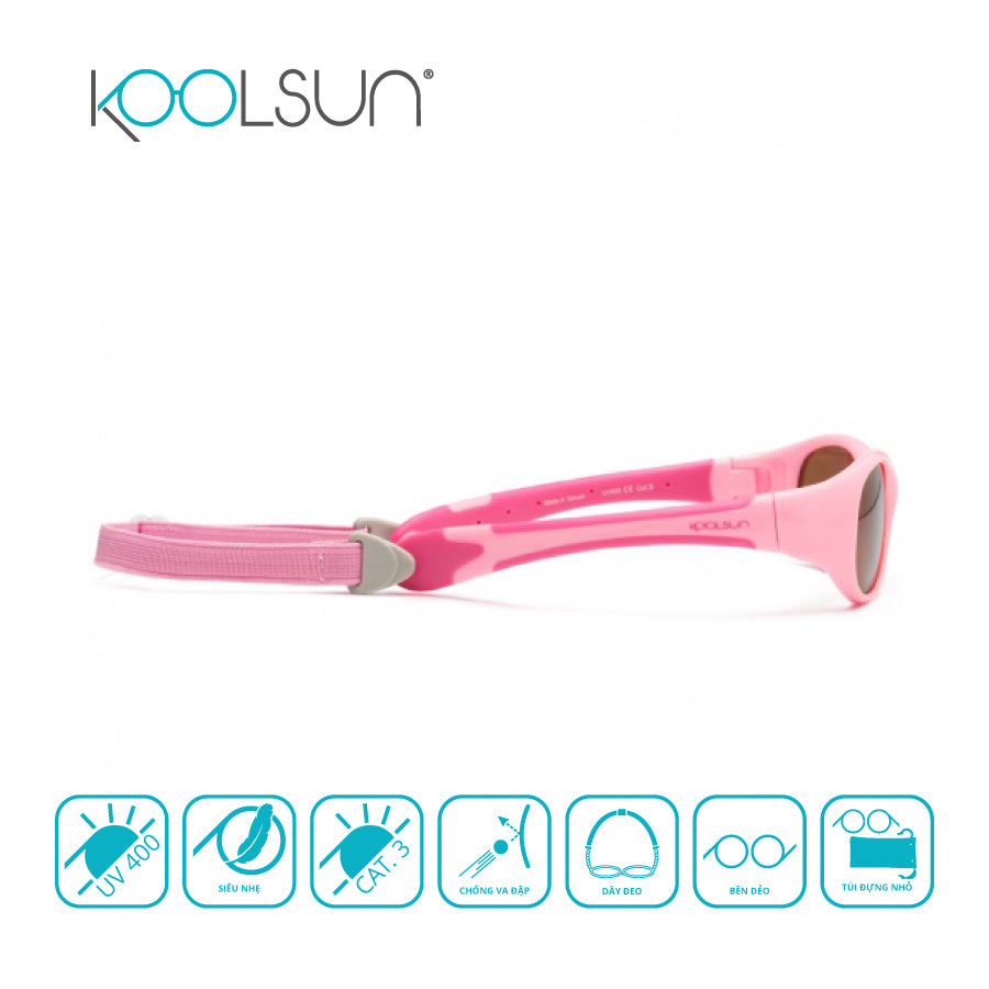 Pink Sorbet flexible frame sunglasses KOOLSUN FLPS003