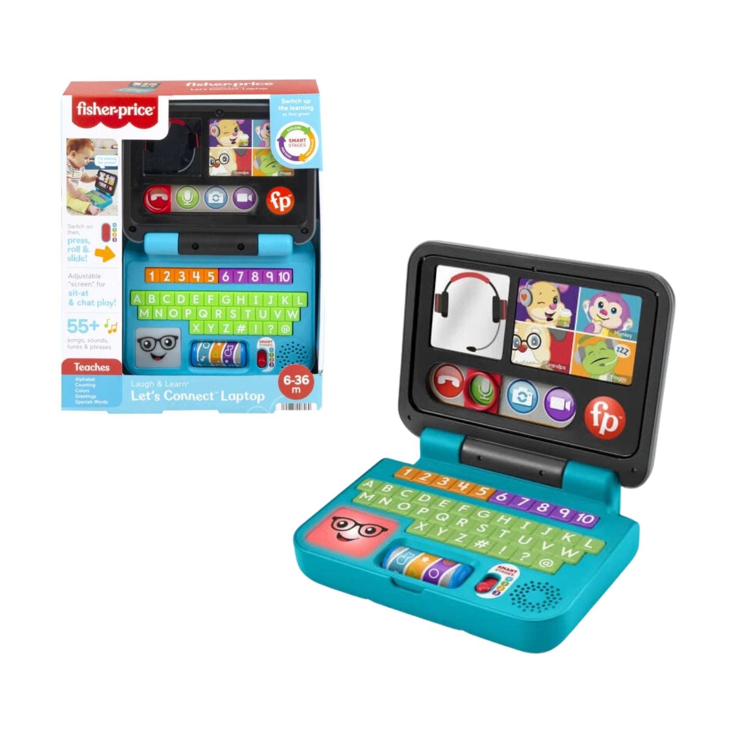 Laptop learning fun toy with lights and music FISHER PRICE MATTEL HCF33