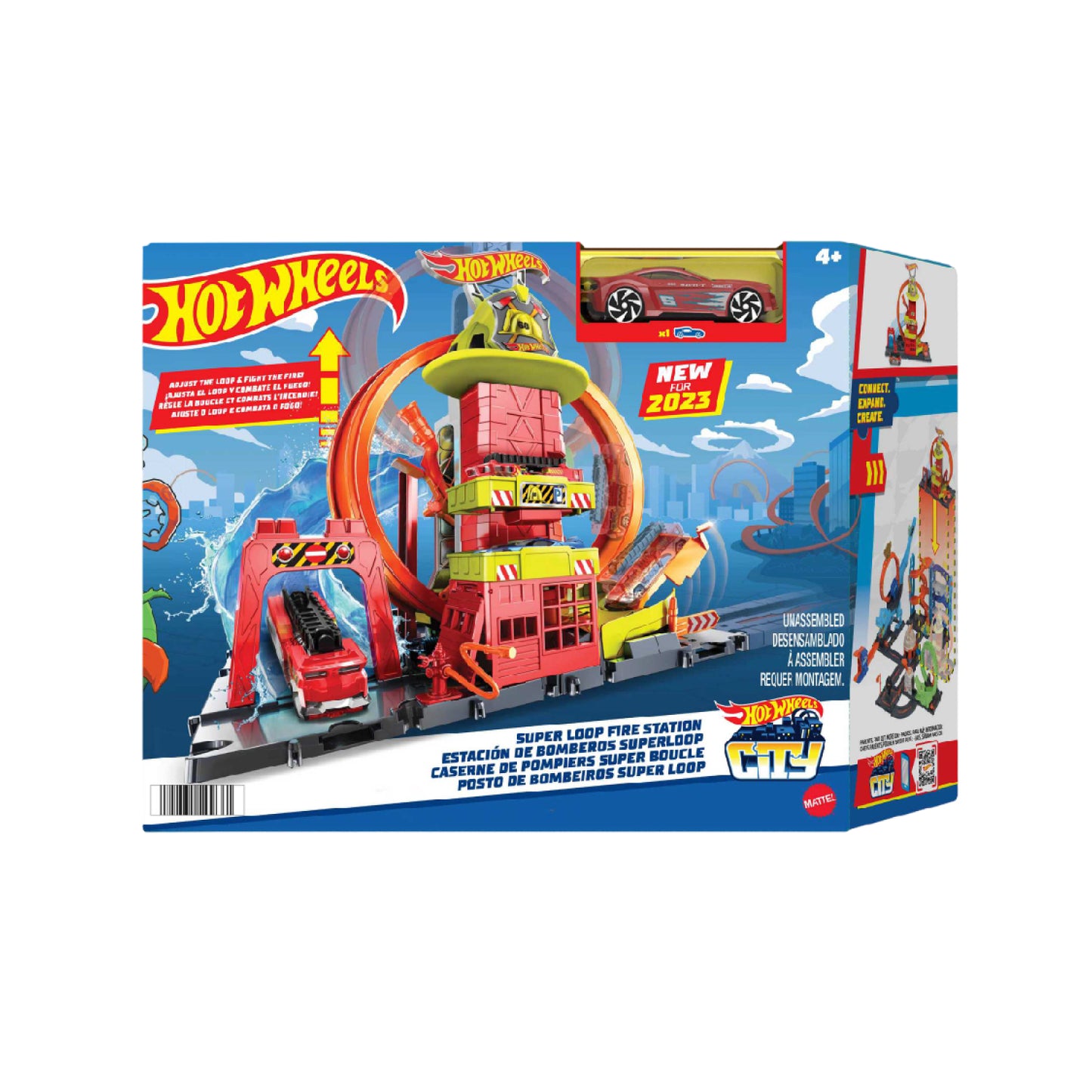 Trạm Cứu Hỏa Xoắn Ốc Siêu Cấp Hot Wheels HOT WHEELS HKX41