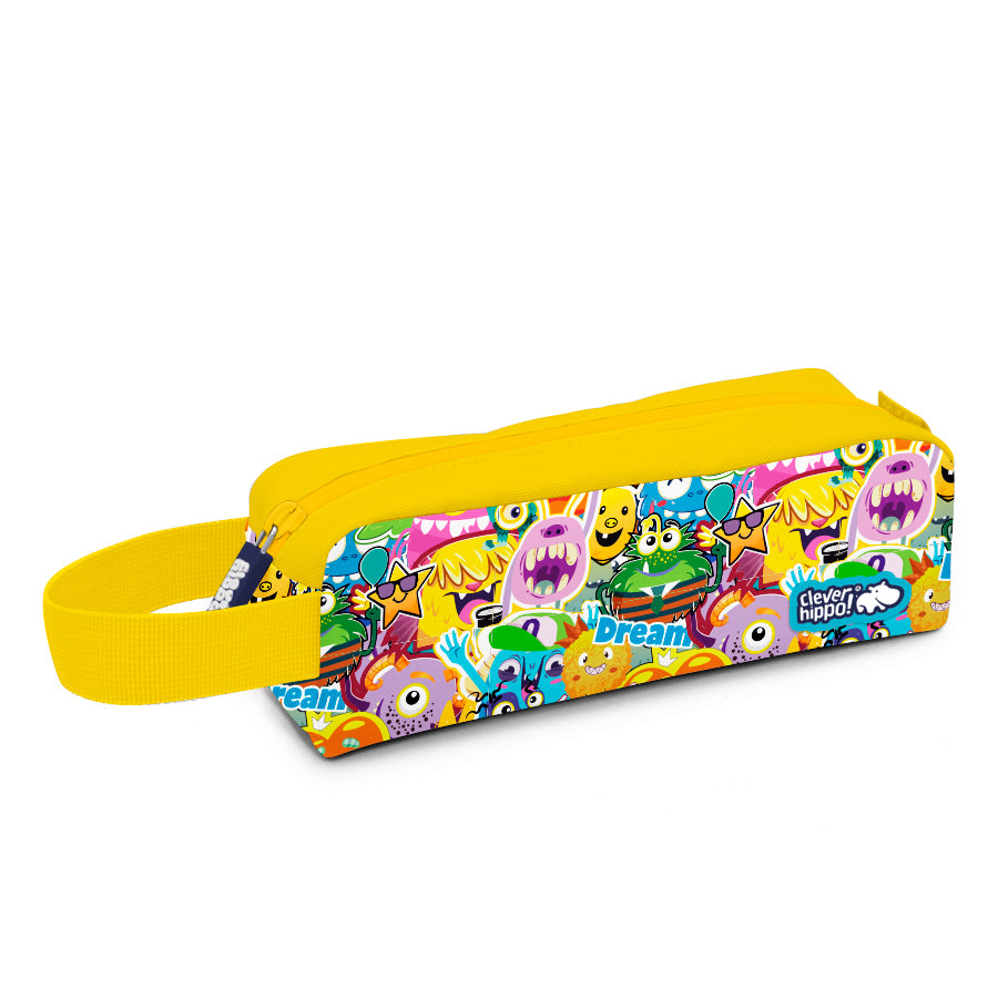 Classic Pencil Case - Clever Monster Yellow CLEVERHIPPO HM0115