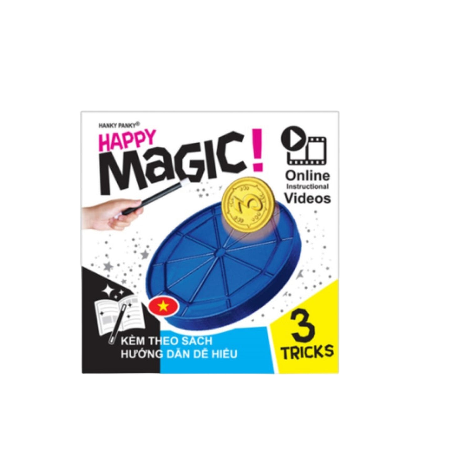 Children's toys: Set of 3 magic tricks Coin Hanky ​​Panky HP1910