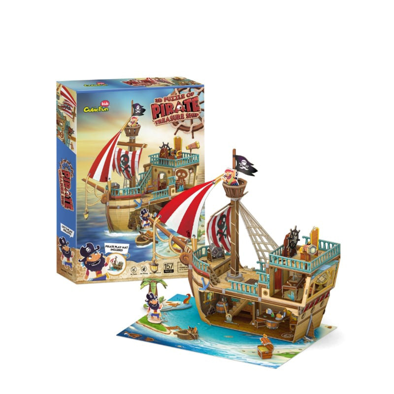 3D puzzle children's toy: Pirate ship treasure PUZZLES P832H