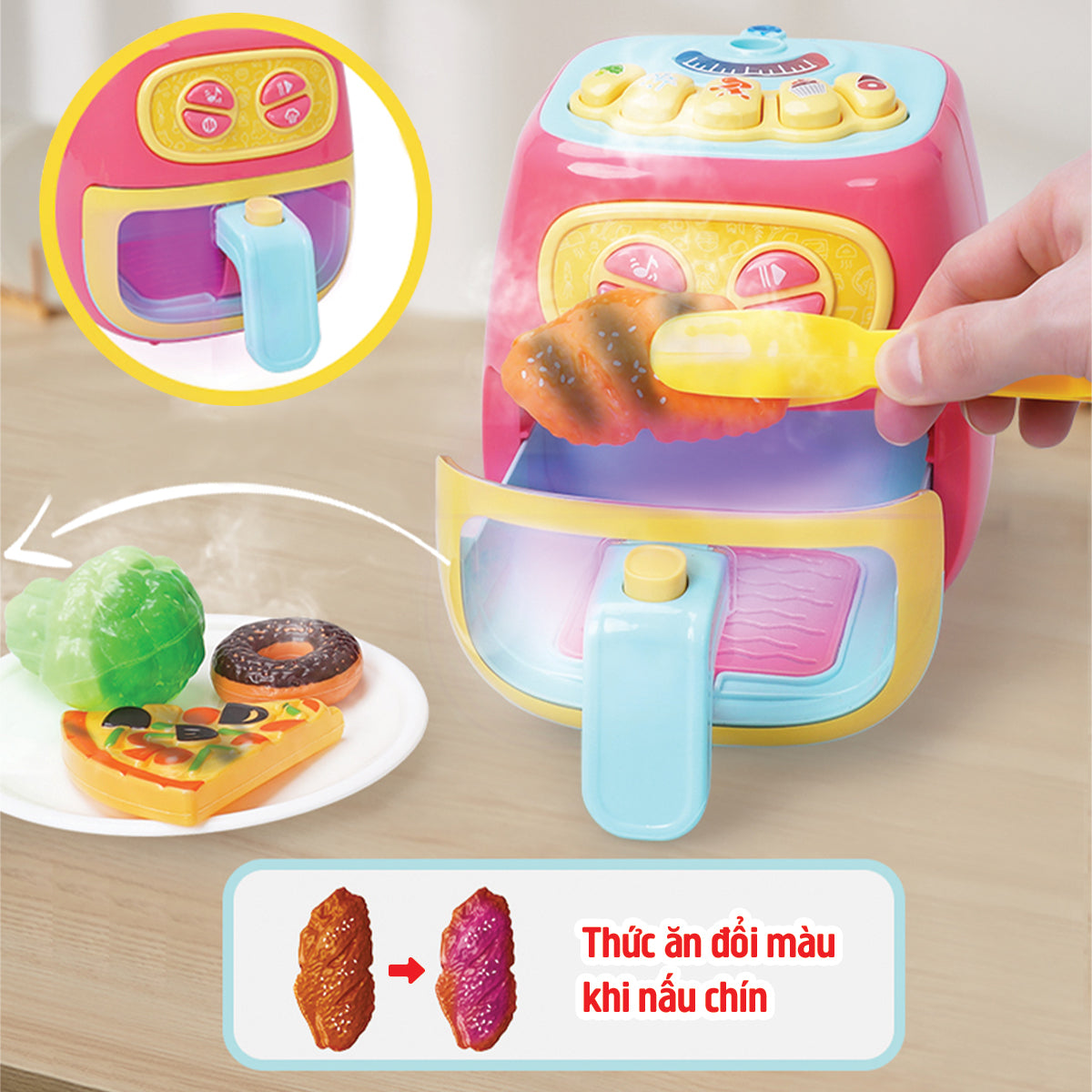 Pink Oil-Free Fryer Toy Set