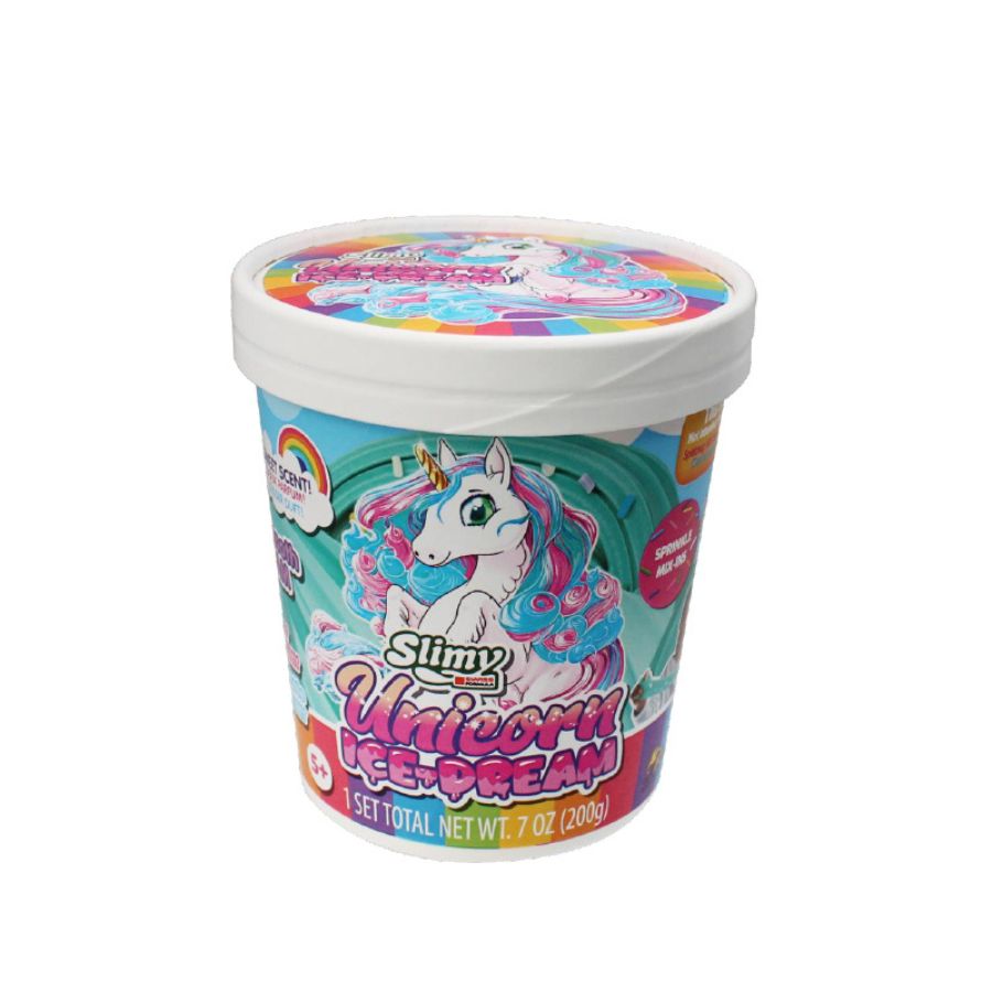 Sweet unicorn ice cream box slime with decorative nuggets SLIMY 33917