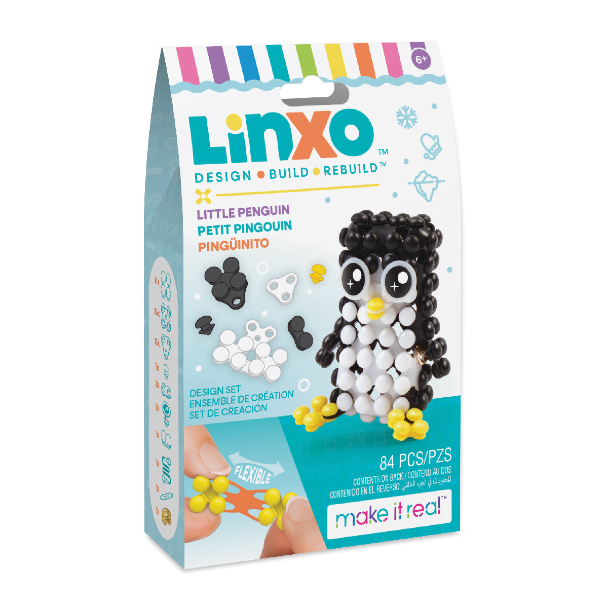 LinXo Penguin Pet and Friendship Bracelet Making Set 6101MIR-BLK