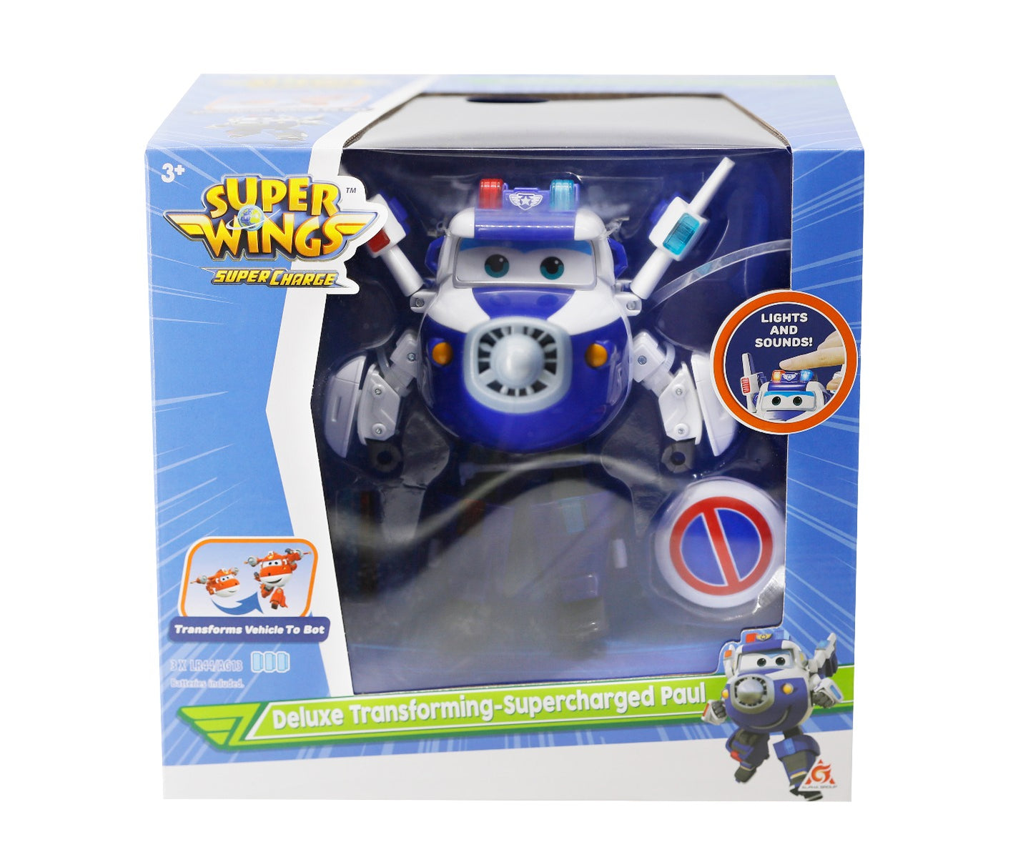 Large Transforming Robot with Lights and Sound - Paul Super
 SUPERWINGS YW740925