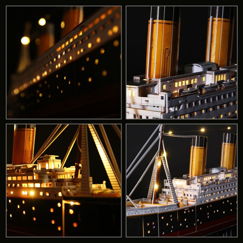 Đồ chơi trẻ em xếp hình 3D có đèn LED: Tàu Titanic PUZZLES L521H