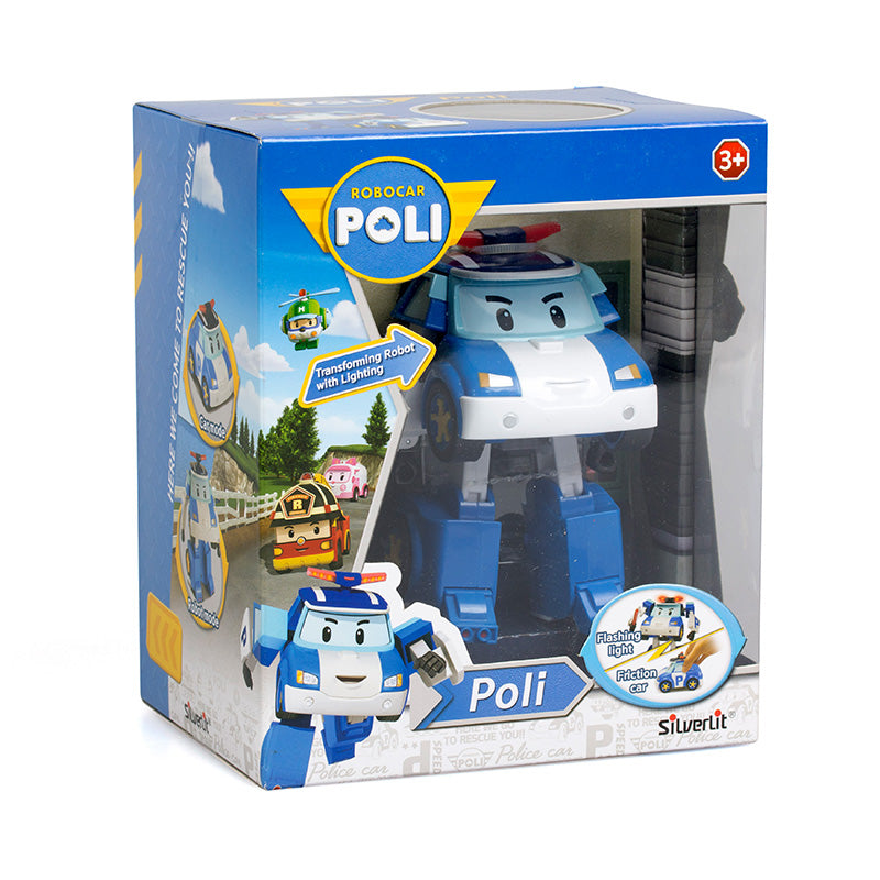 Robot biến hình xe cảnh sát Poli có chạy trớn & ánh sáng ROBOCAR POLI 83094