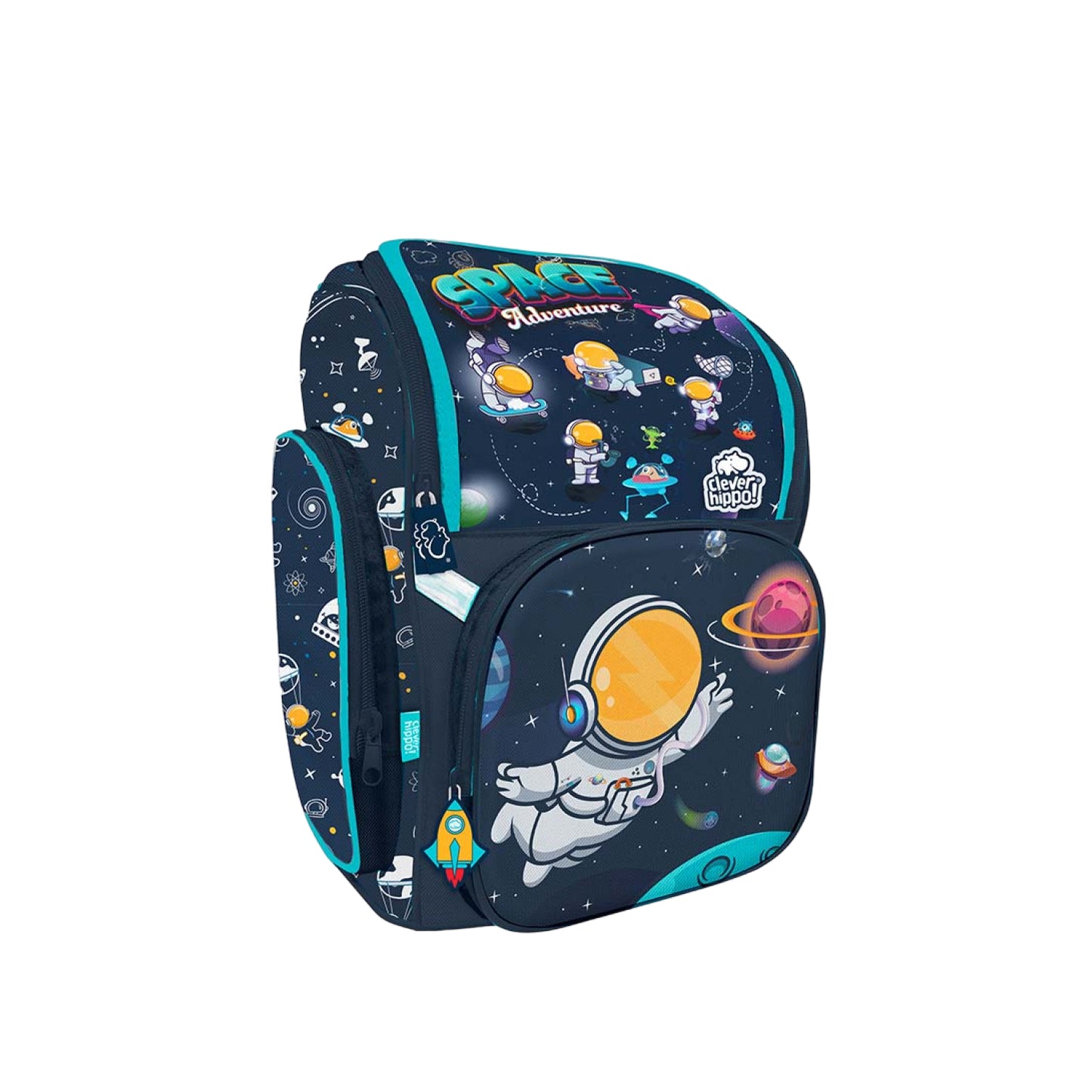 Fancy Space Adventure Blue Backpack CLEVERHIPPO BS1220