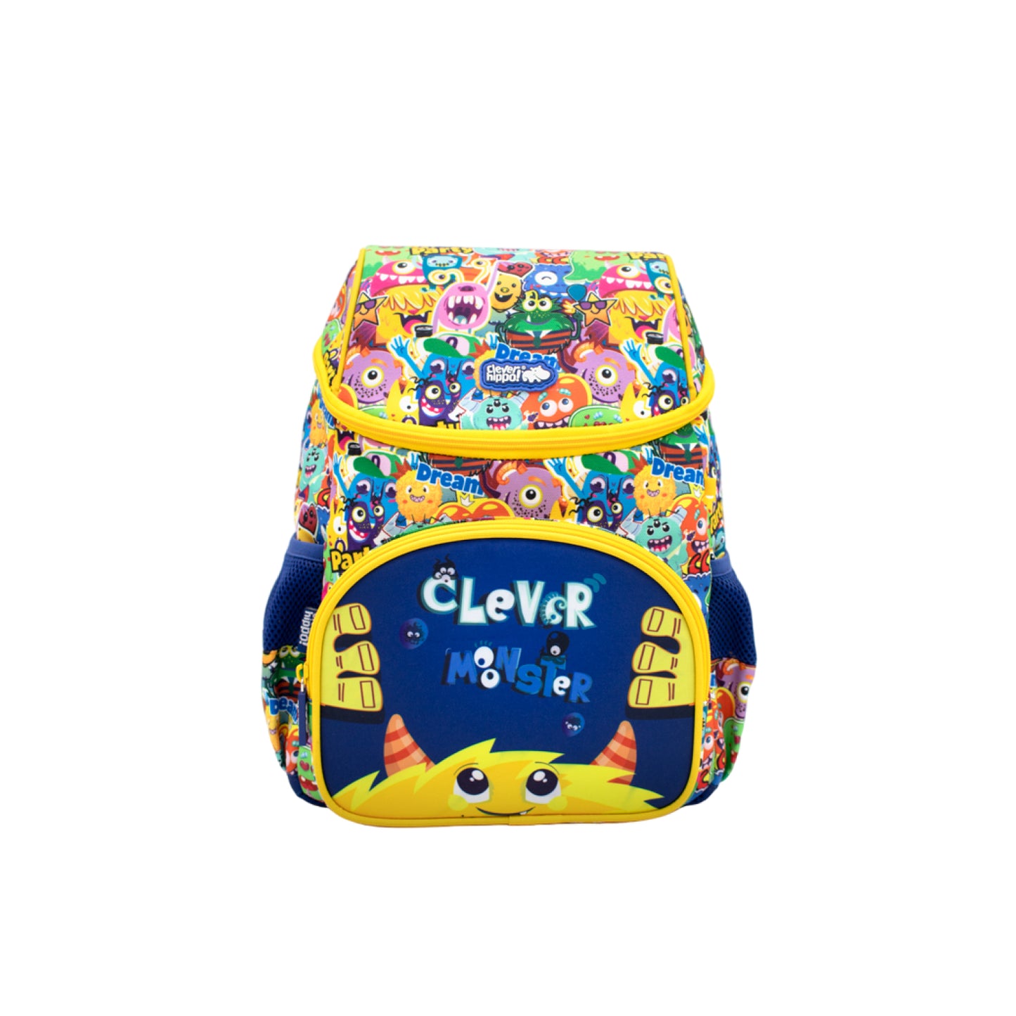Hoodie Backpack - Clever Monster Yellow CLEVERHIPPO BM3105