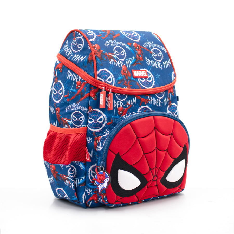 Ba Lô Hoodie Người Nhện Spider-Man Xanh CLEVERHIPPO BLS3108