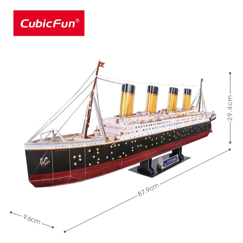 3D puzzle children's toy with LED lights: Titanic PUZZLES L521H