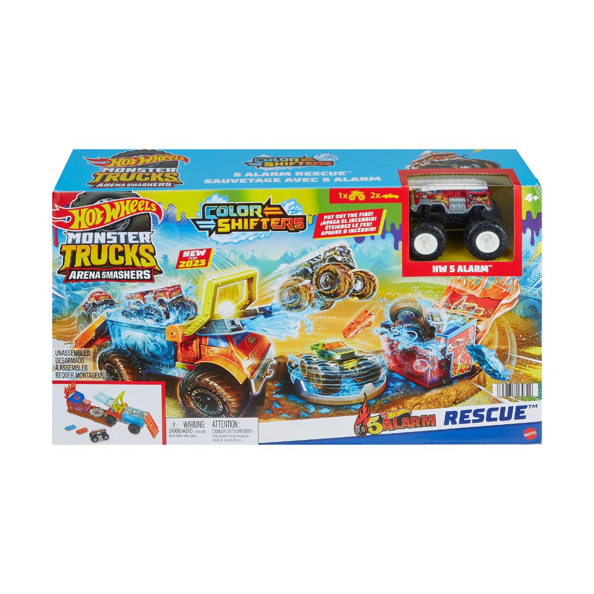 Bộ Cứu Hộ Đổi Màu Monster Trucks Hot Wheels HPN73