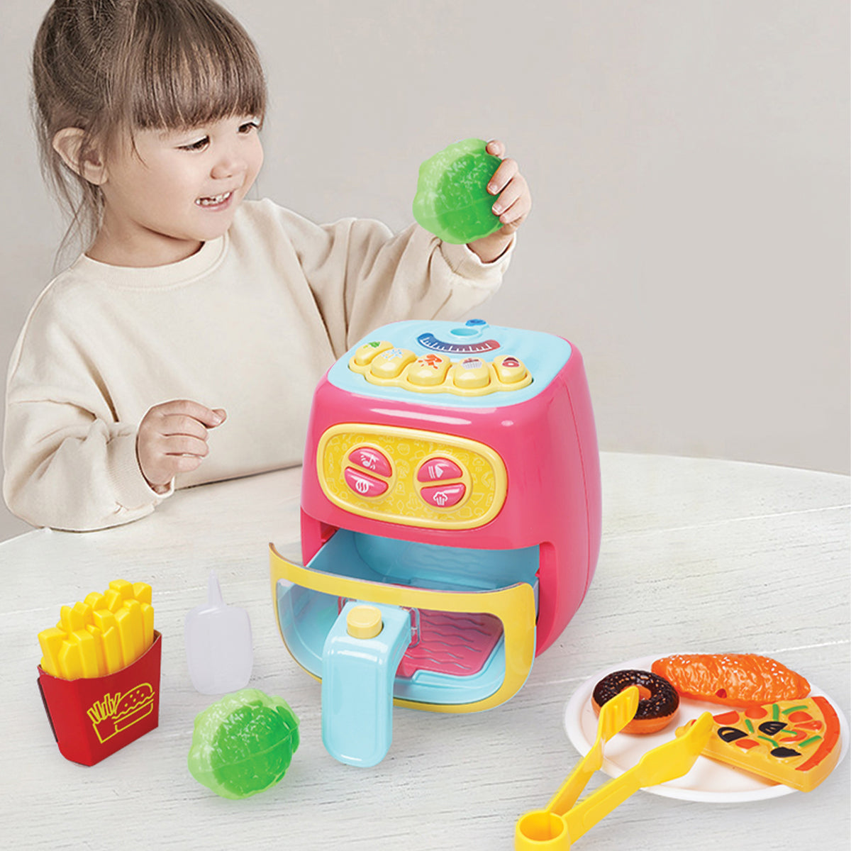 Pink Oil-Free Fryer Toy Set