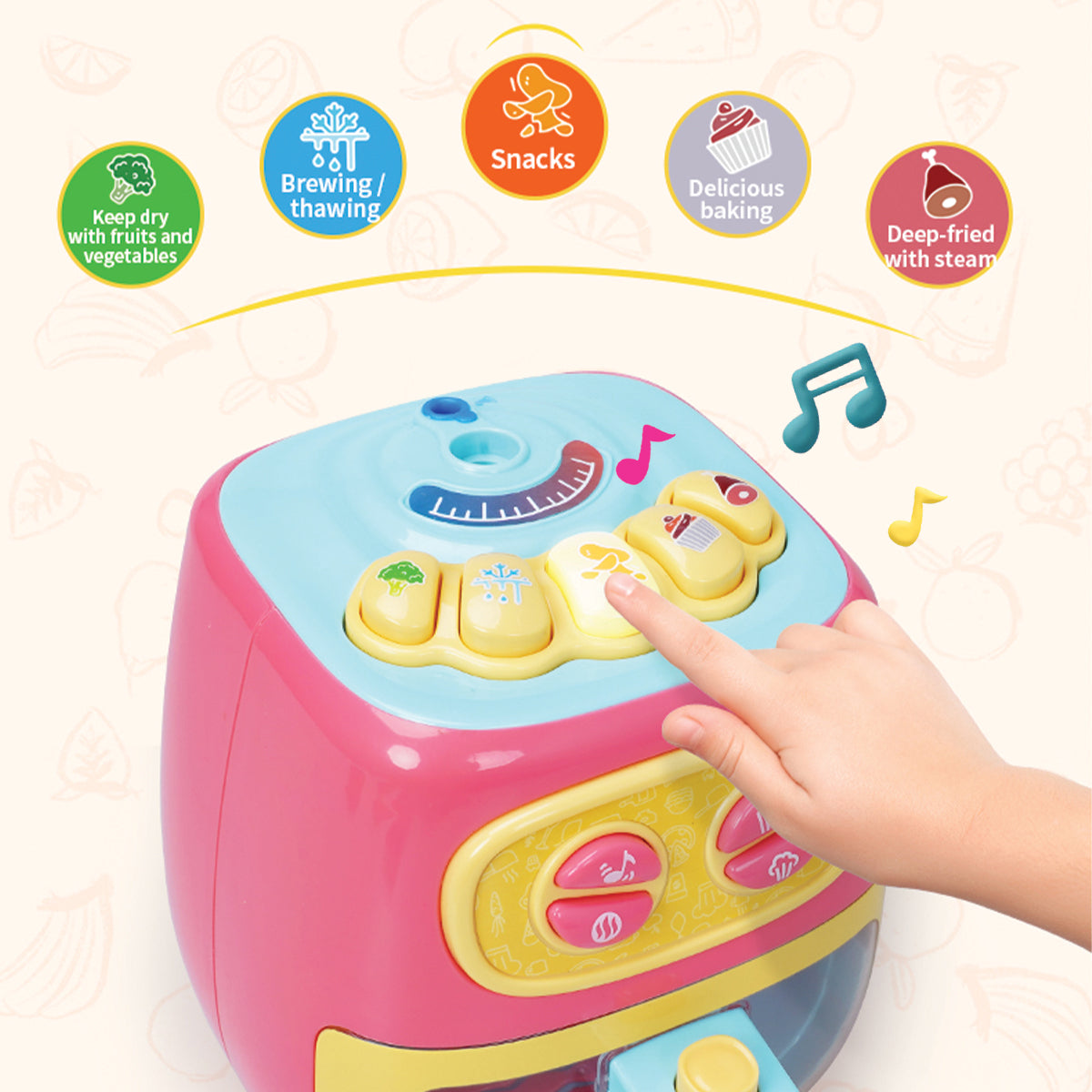 Pink Oil-Free Fryer Toy Set