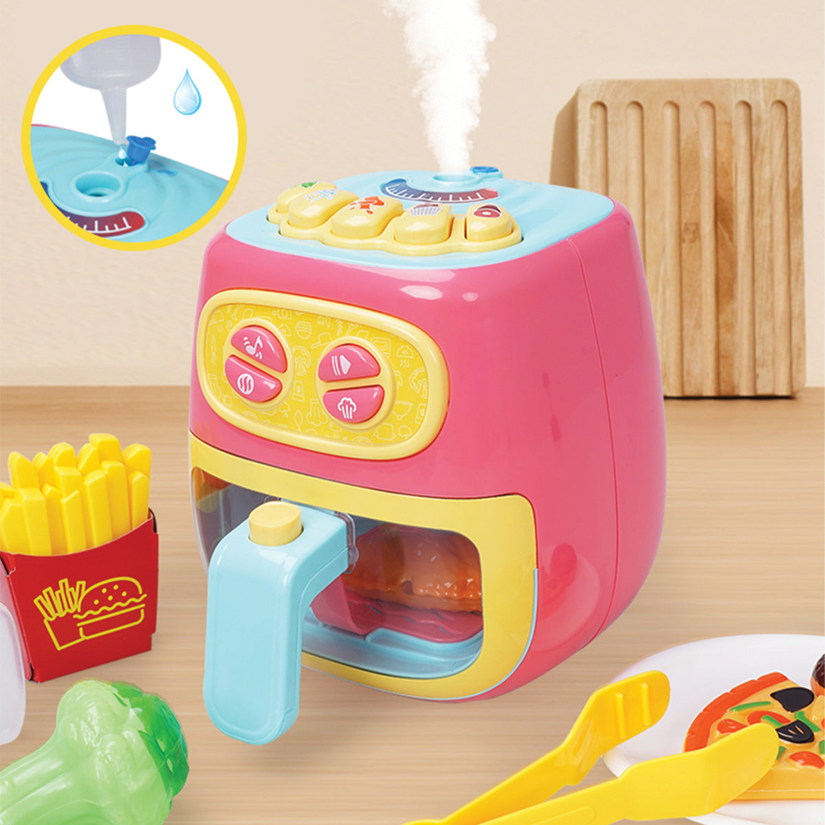 Pink Oil-Free Fryer Toy Set