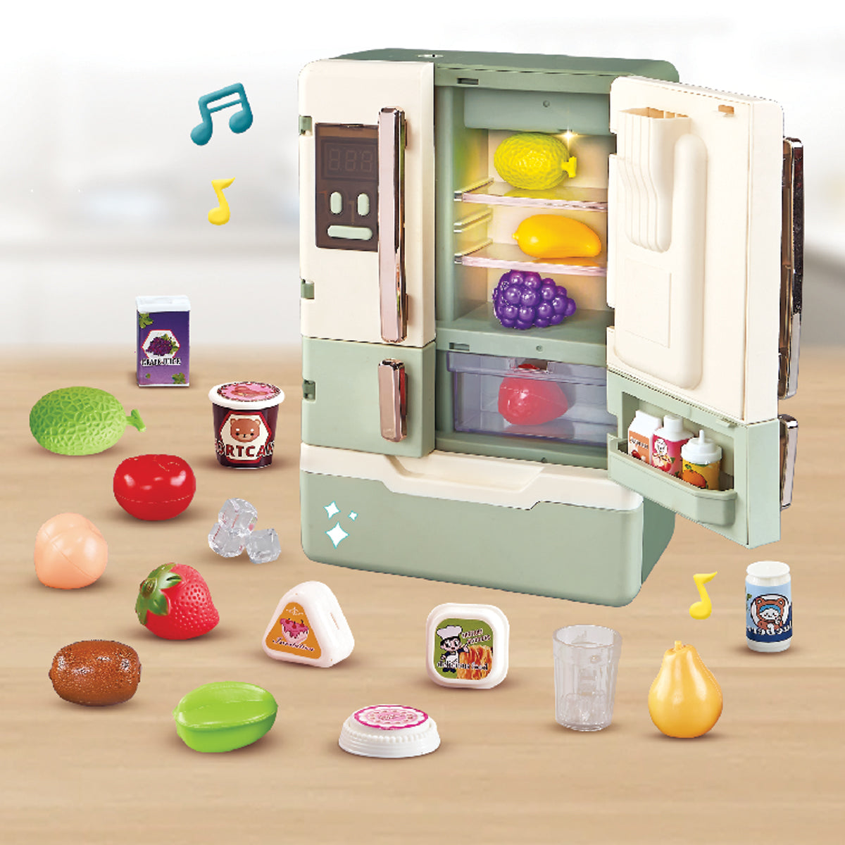 Green Mini Refrigerator Toy Set