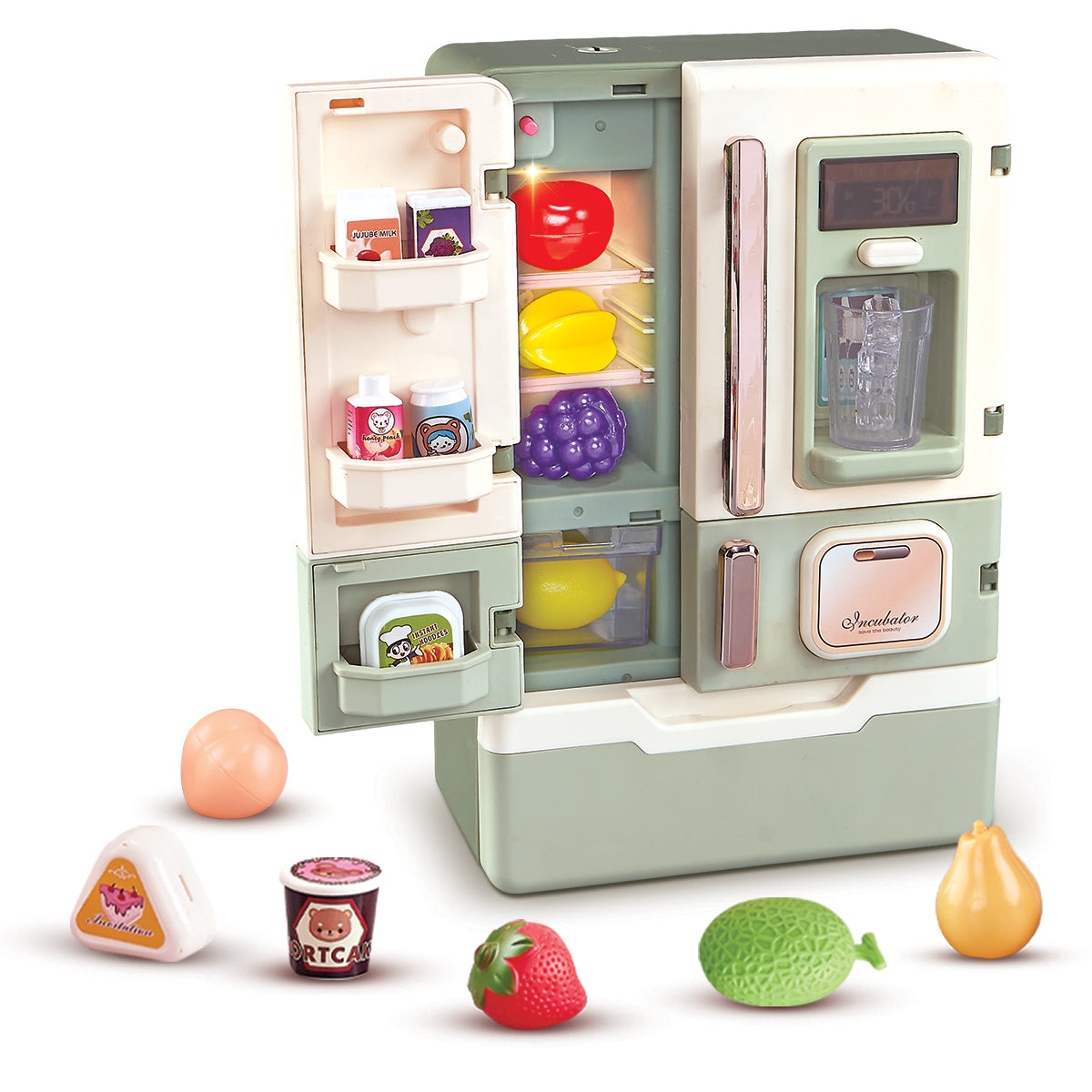 Green Mini Refrigerator Toy Set