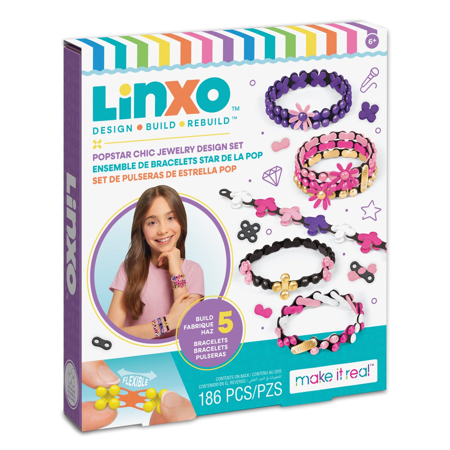 Make It Real Personalized LinXo Connected Bracelet Making Set 6113MIR